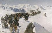Count Argutinsky crossing the Caucasian range